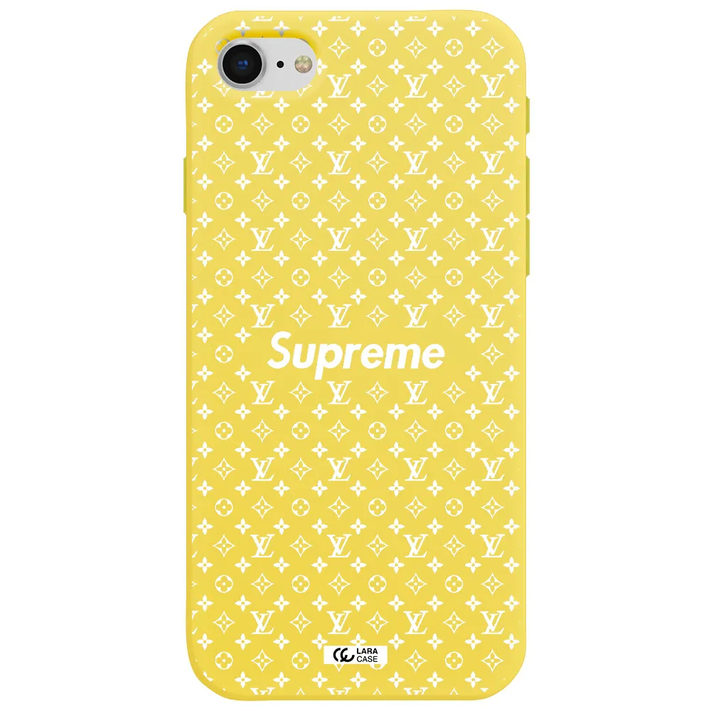 Supreme Center Apple iPhone se 2020 Silicone canary yellow Case