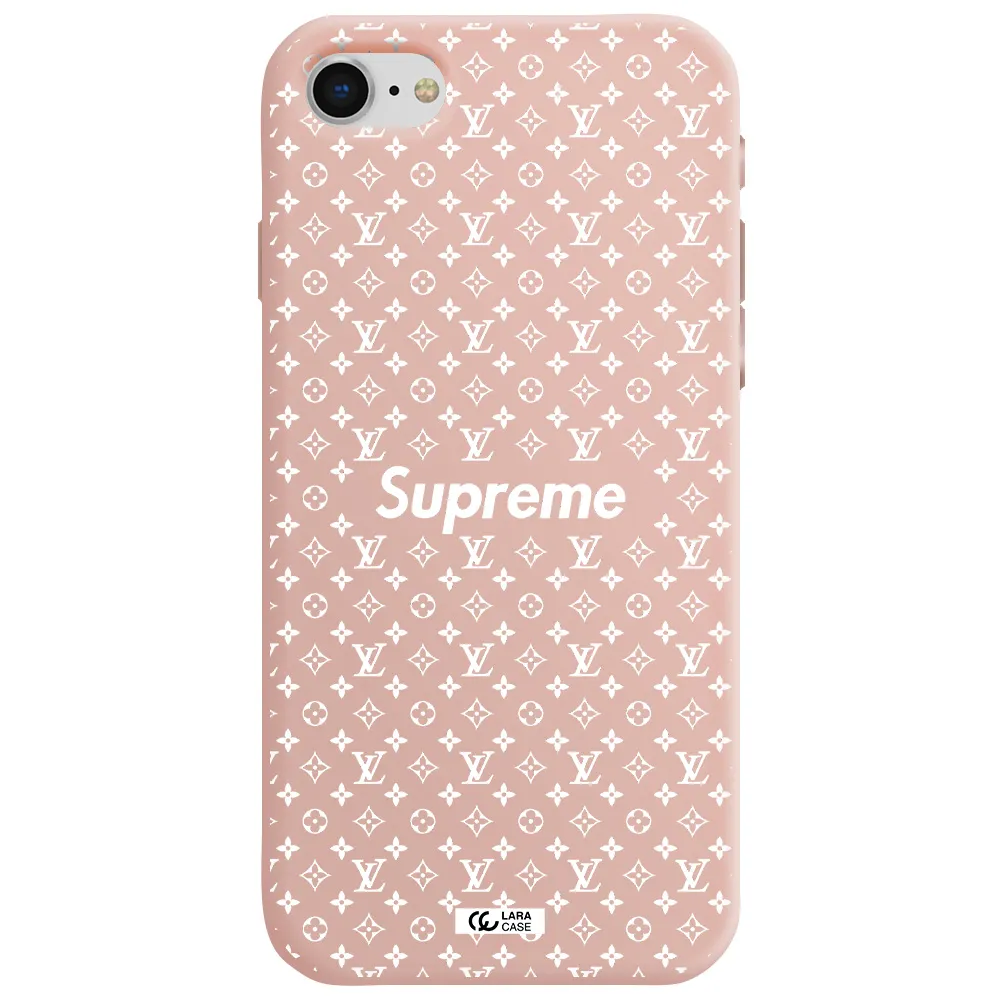 Supreme Center Apple iPhone se 2020 Silicone pastel pink Case