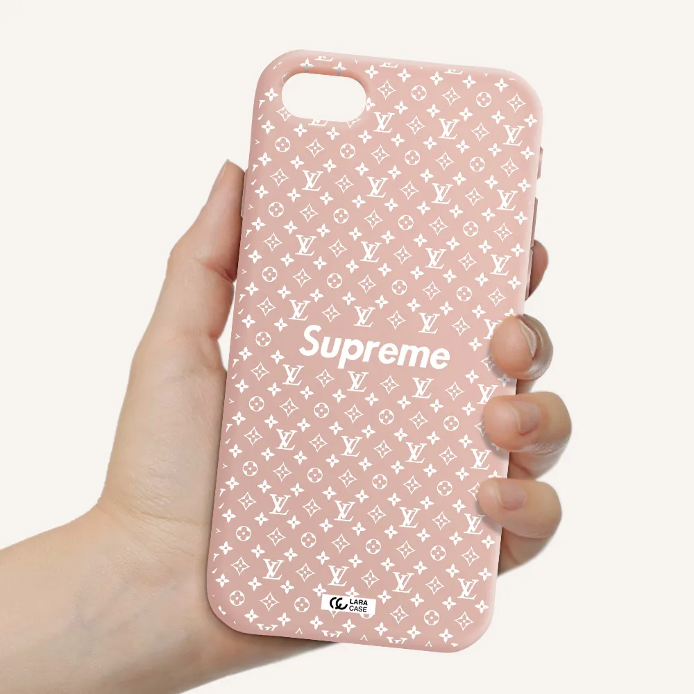 Supreme Center Apple iPhone se 2020 Silicone pastel pink Case