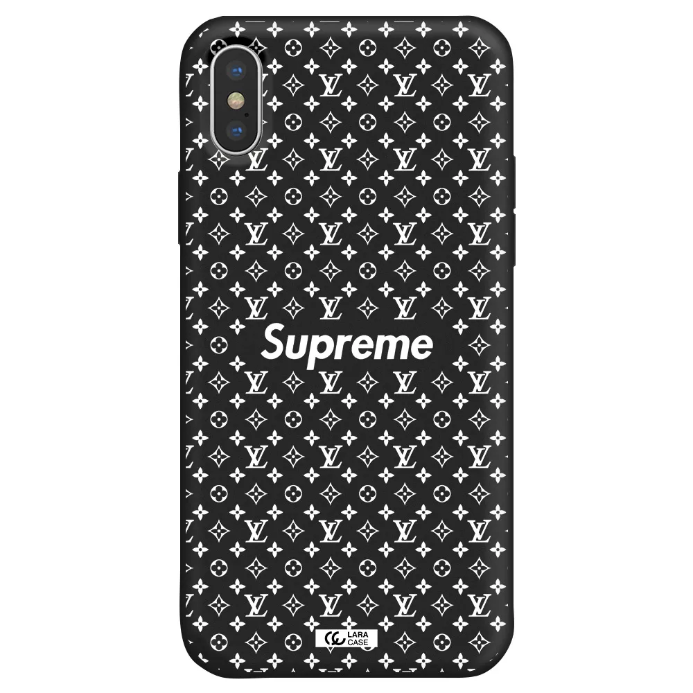 Supreme Center Apple iPhone X Silicone black Case