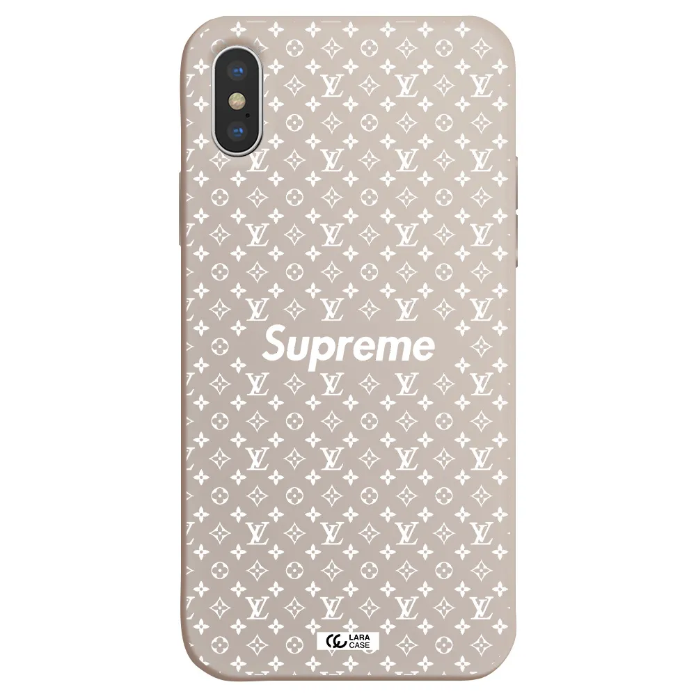 Supreme Center Apple iPhone X Silicone Stone Case