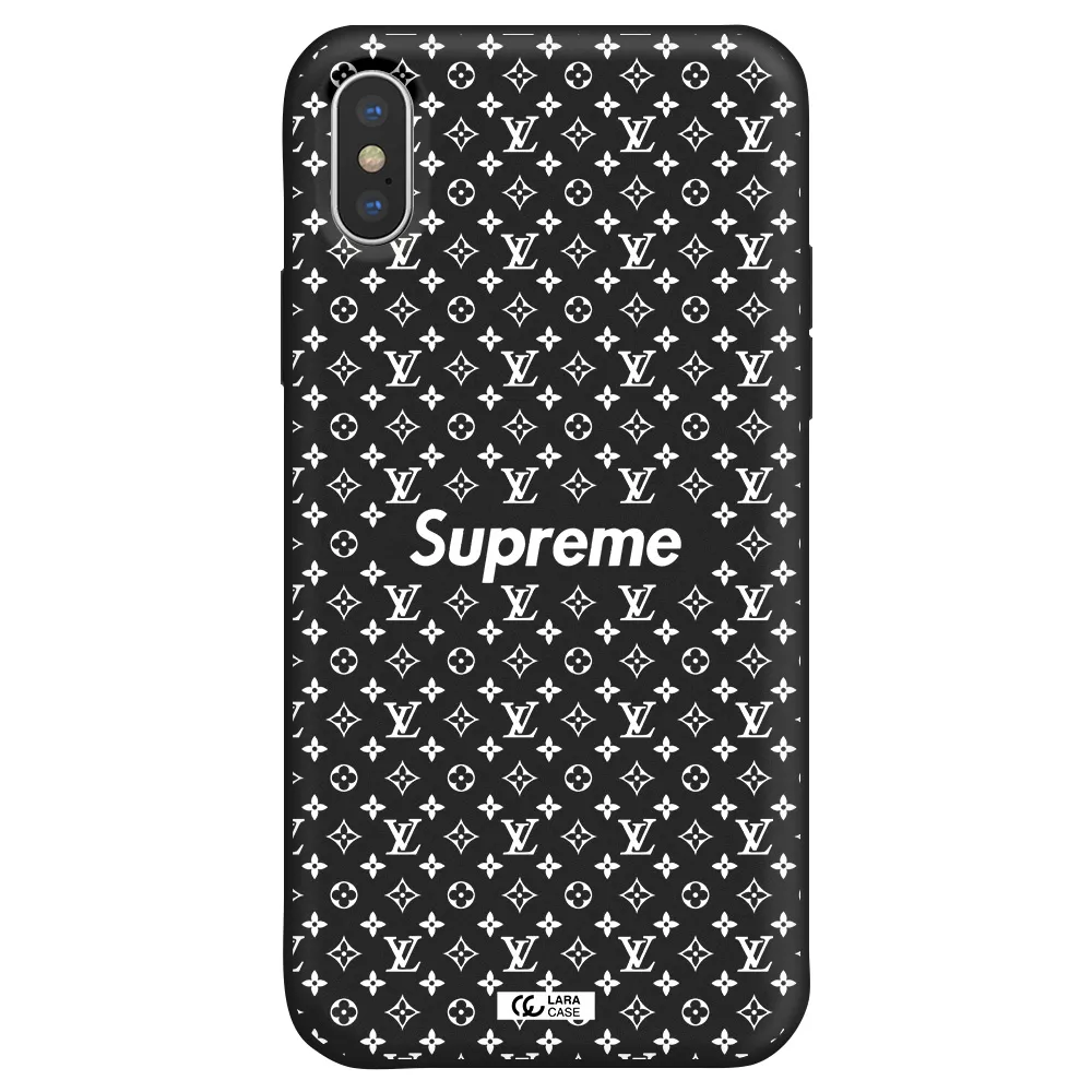 Supreme Center Apple iPhone XS Silicone black Case