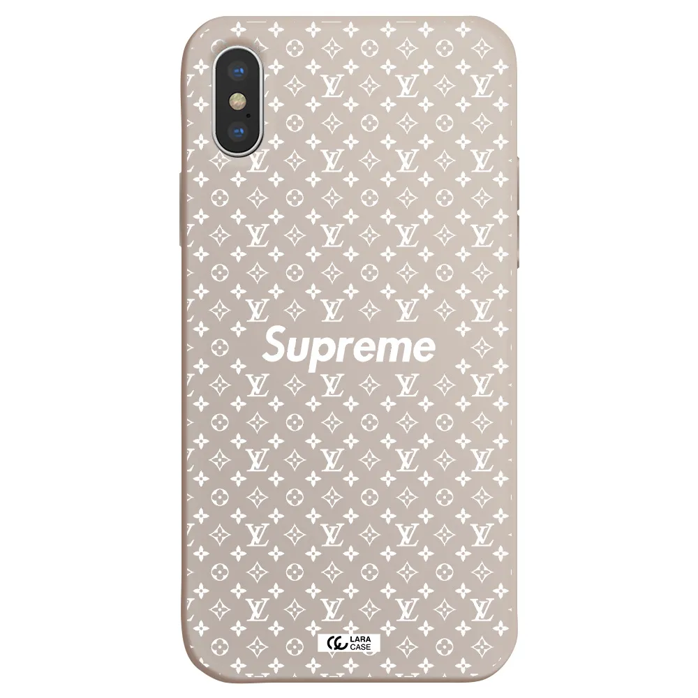 Supreme Center Apple iPhone XS Silicone Stone Case