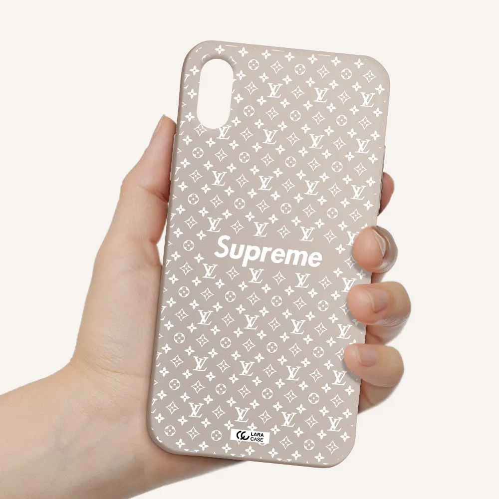 Supreme Center Apple iPhone XS Silicone Stone Case
