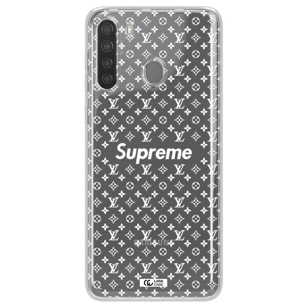 Supreme Center Samsung A21 Clear TPU Case