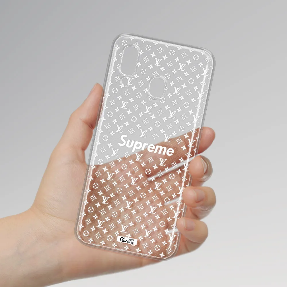 Supreme Center Samsung A40 Clear TPU Case