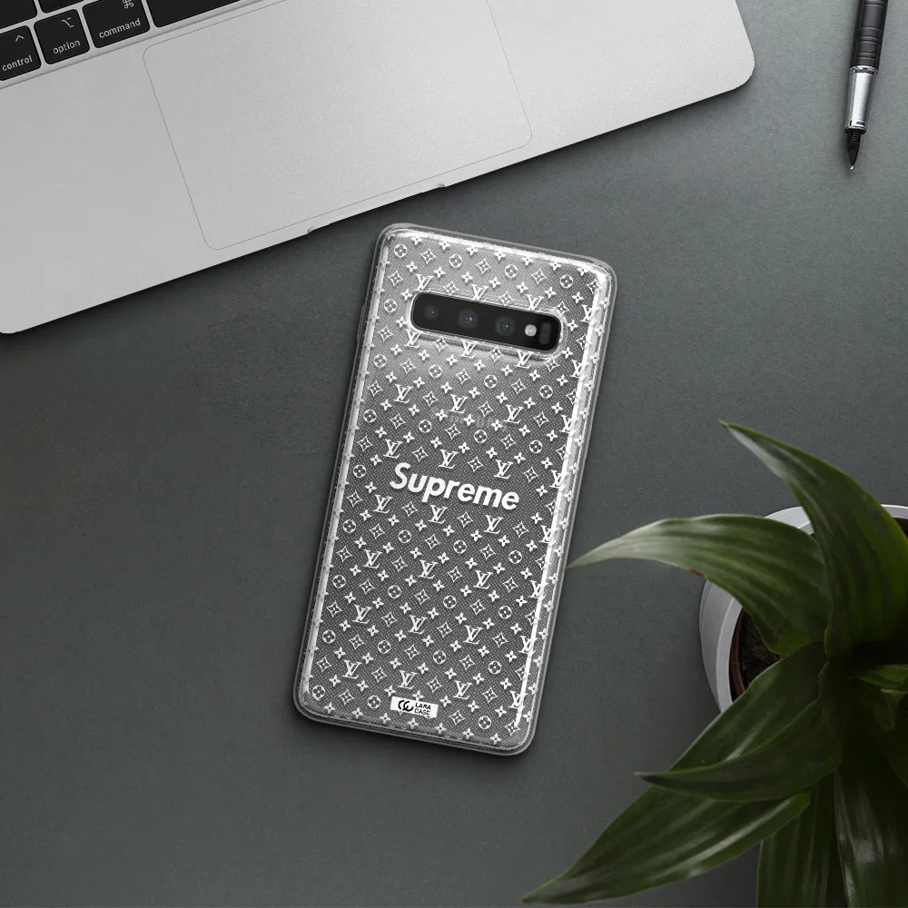 Supreme Center Samsung S10 Clear TPU Case