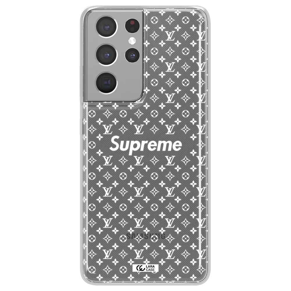 Supreme Center Samsung S21 Ultra Clear TPU Case