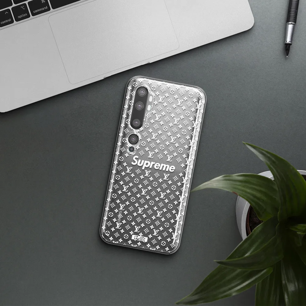 Supreme Center Xiaomi Mi Note 10 Clear TPU Case