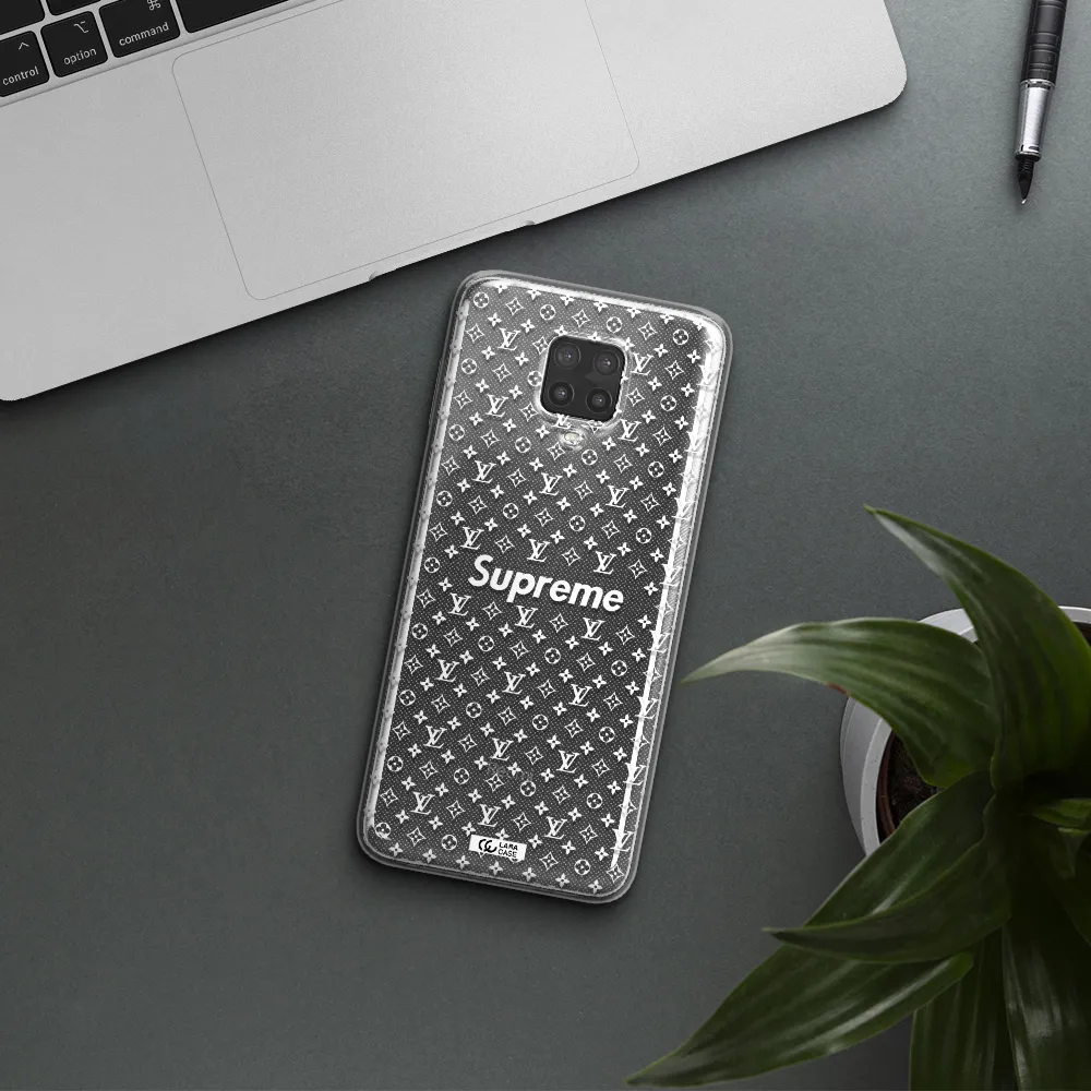 Supreme Center Xiaomi Note 9 Pro Clear TPU Case