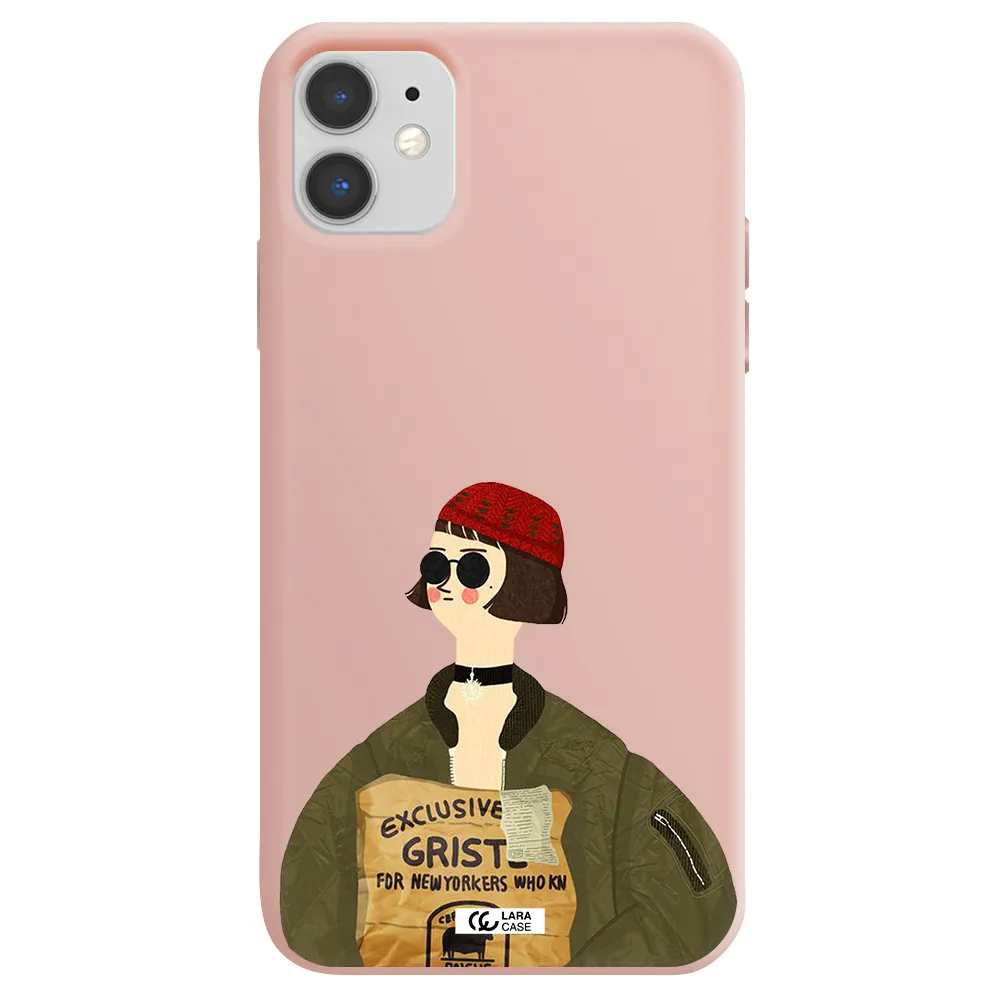 Mathilda Apple iPhone 11 Silicone pastel pink Case