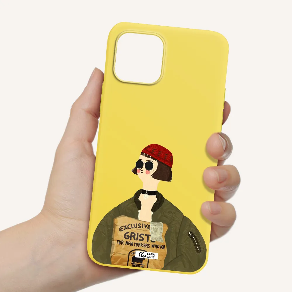Mathilda Apple iPhone 12 mini Silicone canary yellow Case