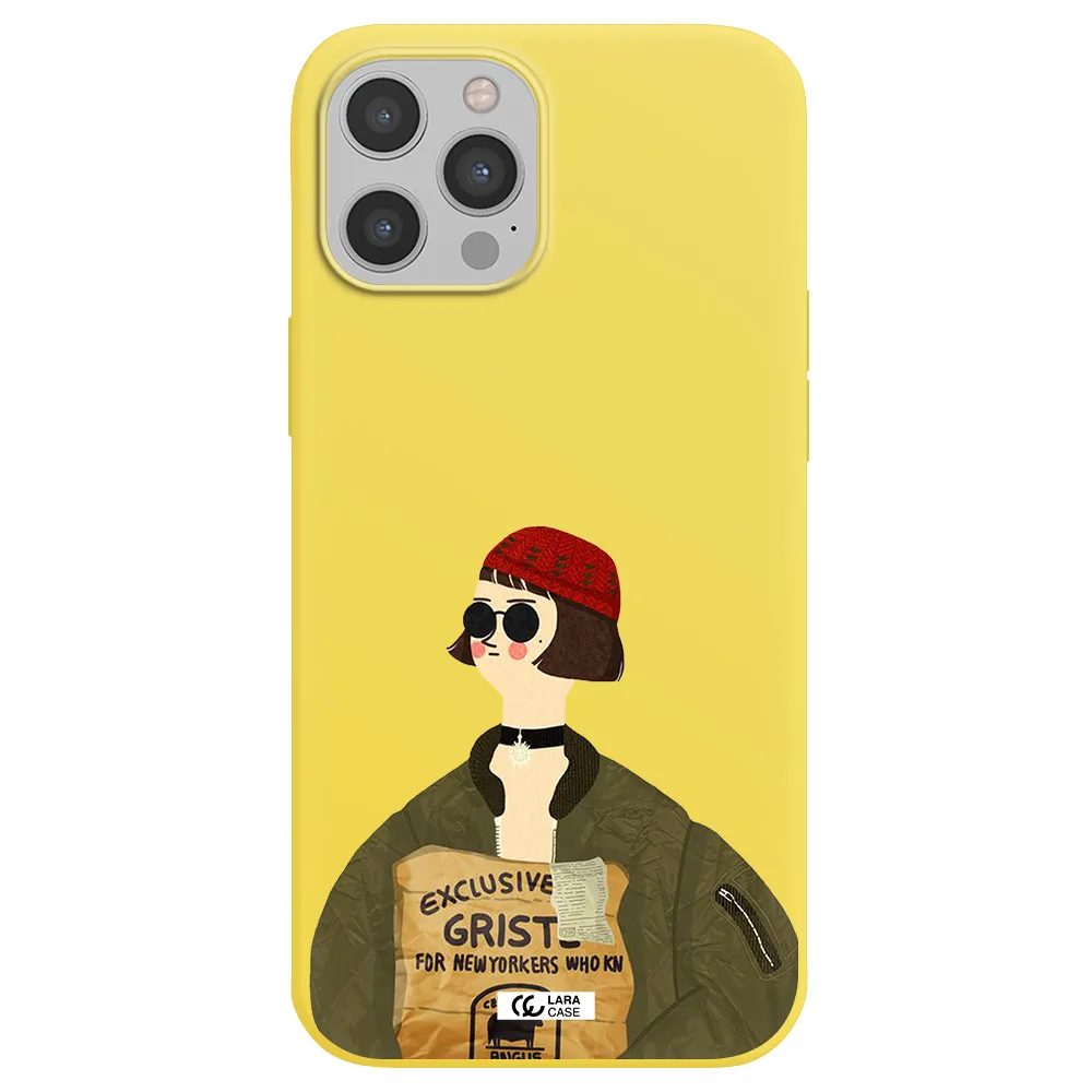 Mathilda Apple iPhone 12 pro max Silicone canary yellow Case