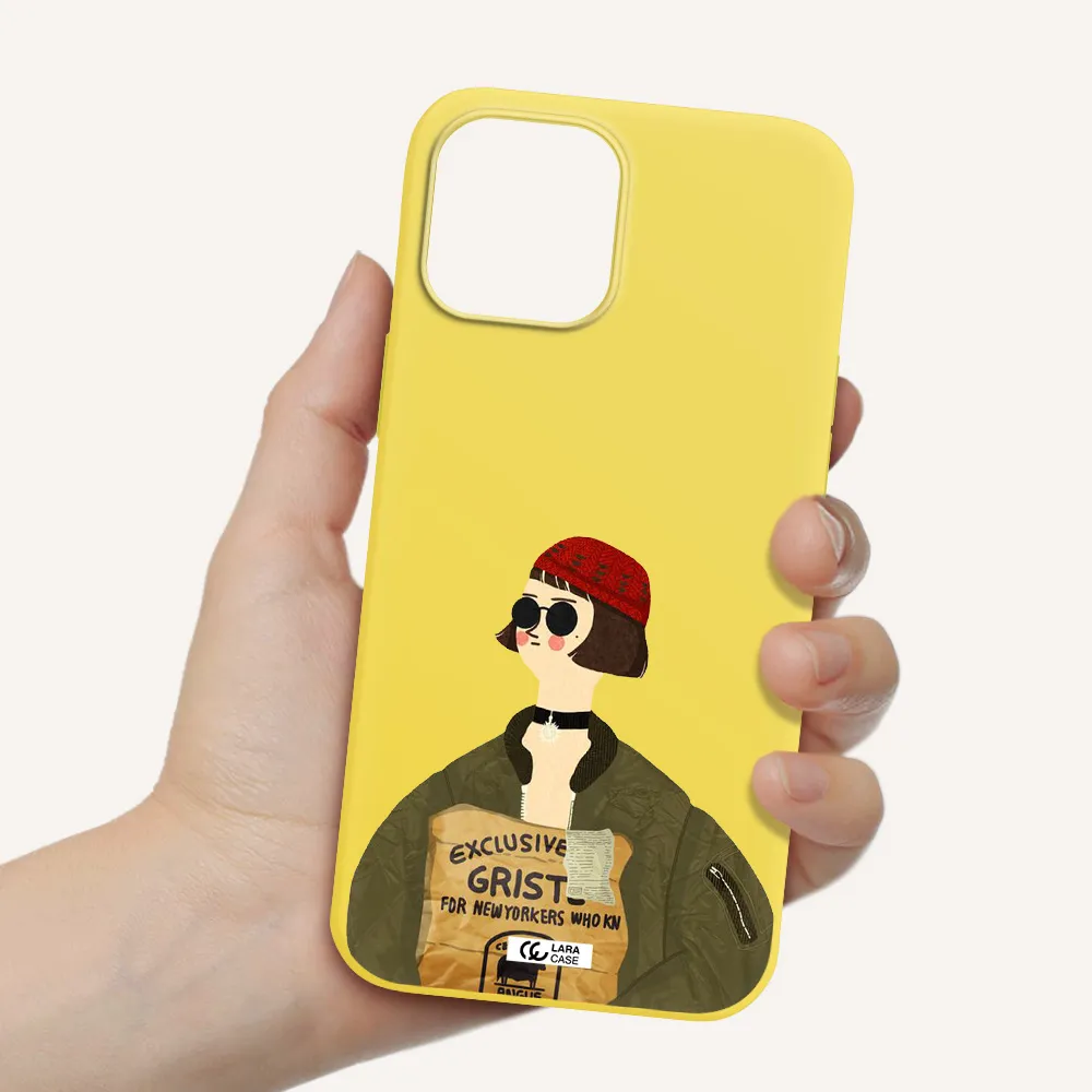 Mathilda Apple iPhone 12 pro max Silicone canary yellow Case