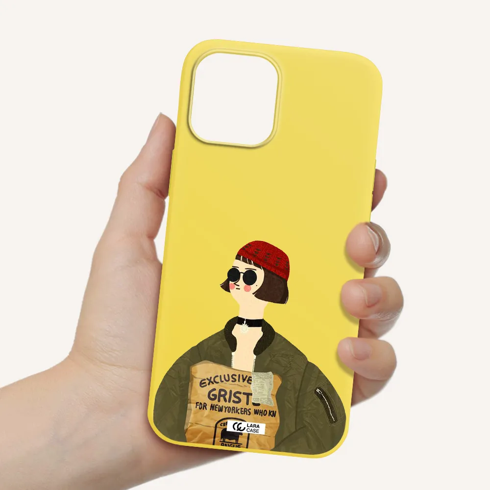 Mathilda Apple iPhone 12 pro Silicone canary yellow Case