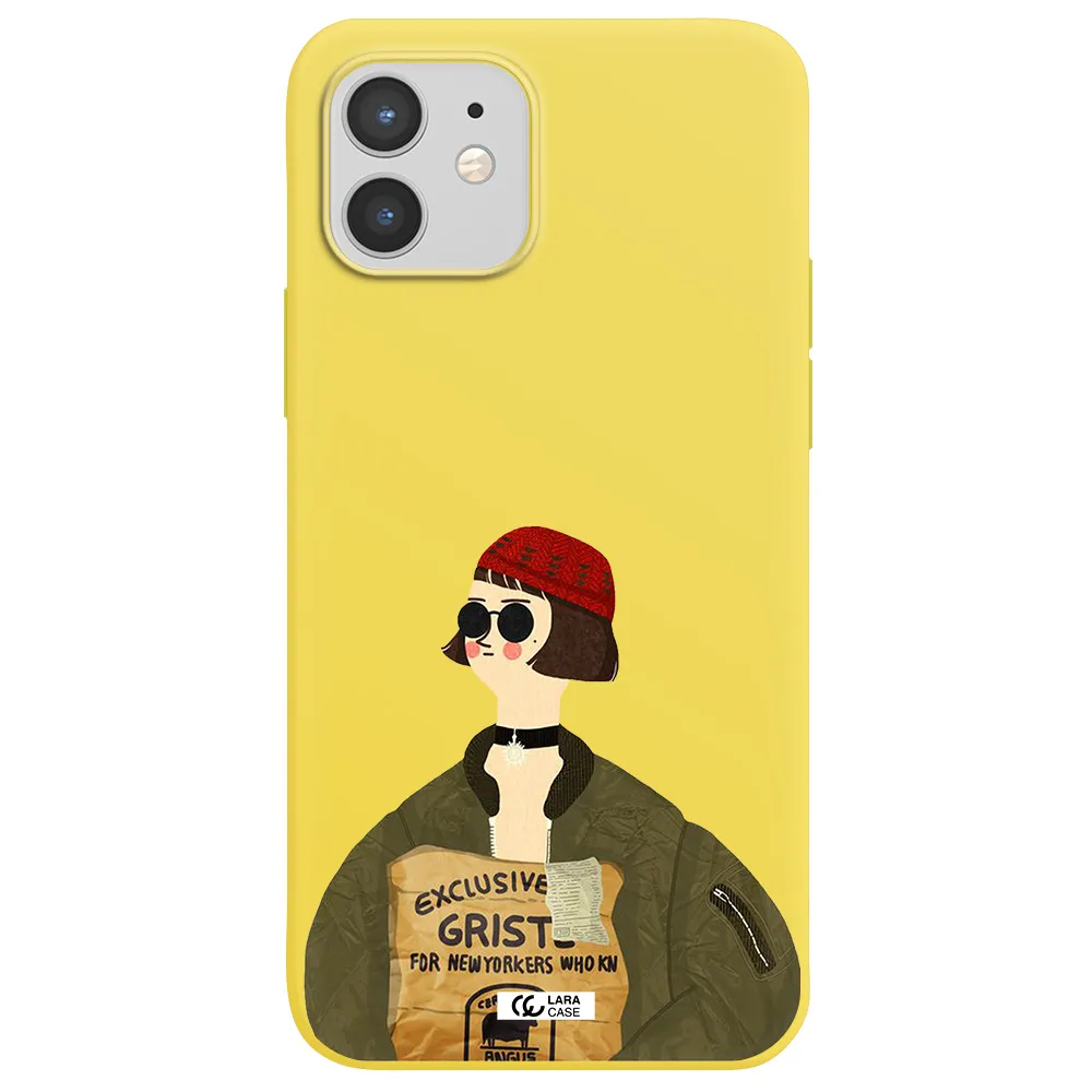 Mathilda Apple iPhone 12 Silicone canary yellow Case