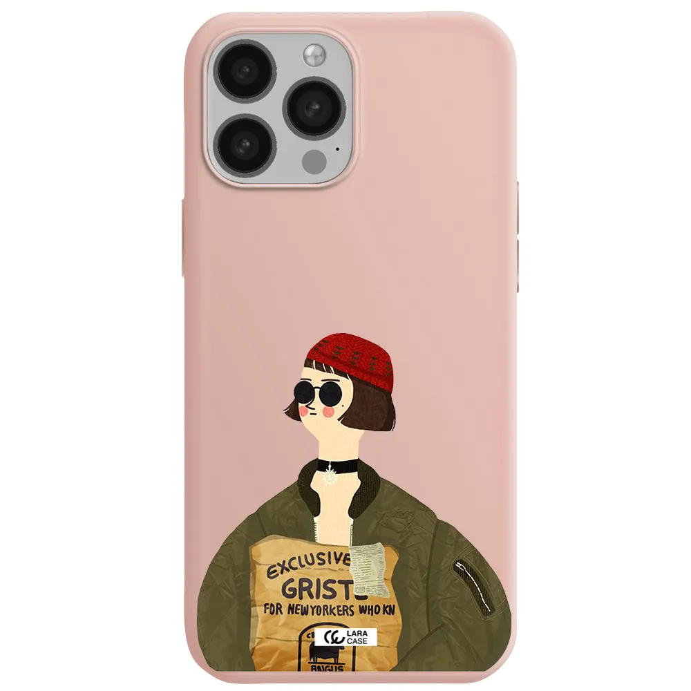 Mathilda Apple iPhone 13 Pro Max Silicone pastel pink Case