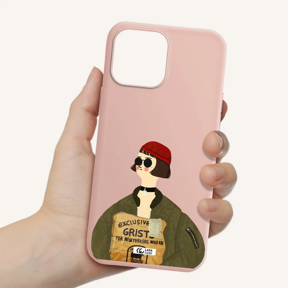 Mathilda Apple iPhone 13 Pro Max Silicone pastel pink Case