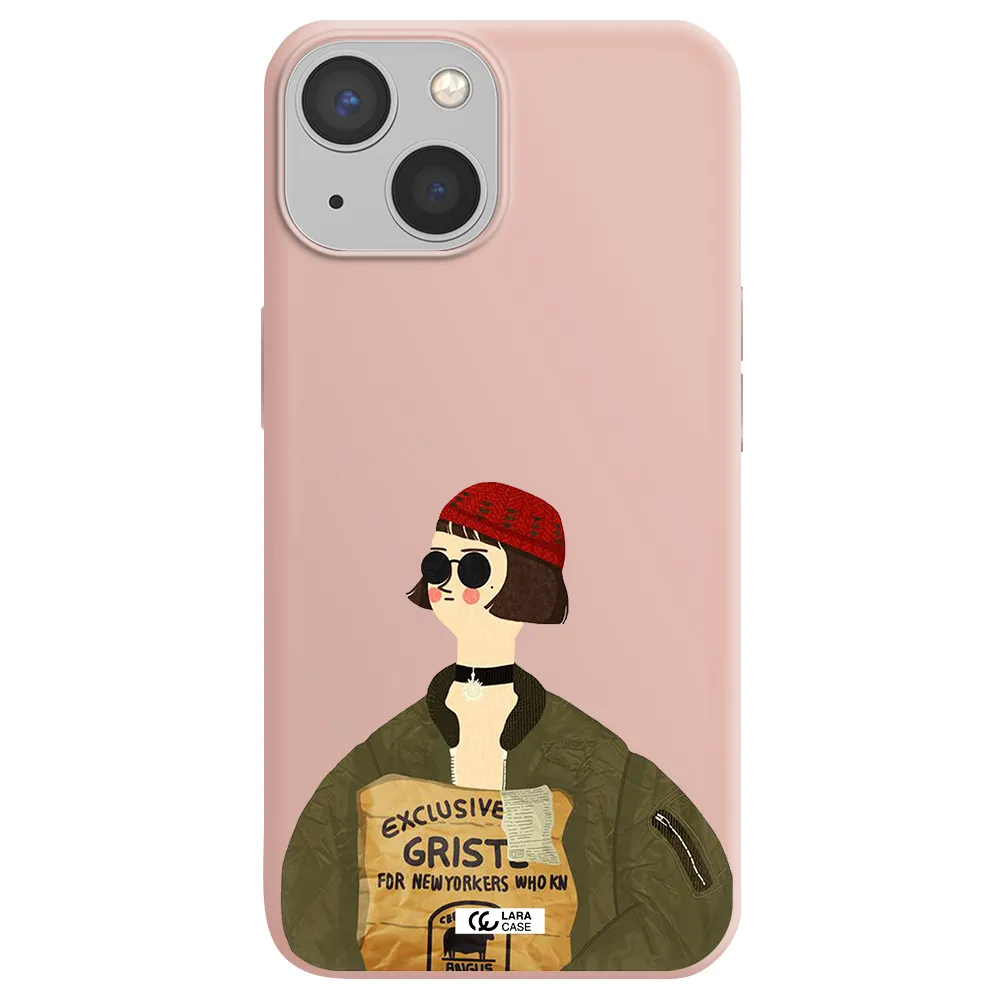 Mathilda Apple iPhone 13 Silicone pastel pink Case