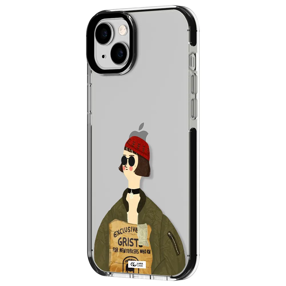 Mathilda Apple iPhone 14 plus impact black border Case