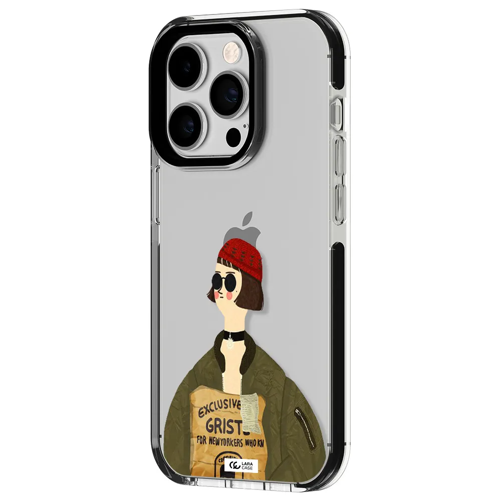 Mathilda Apple iPhone 14 pro impact black border Case