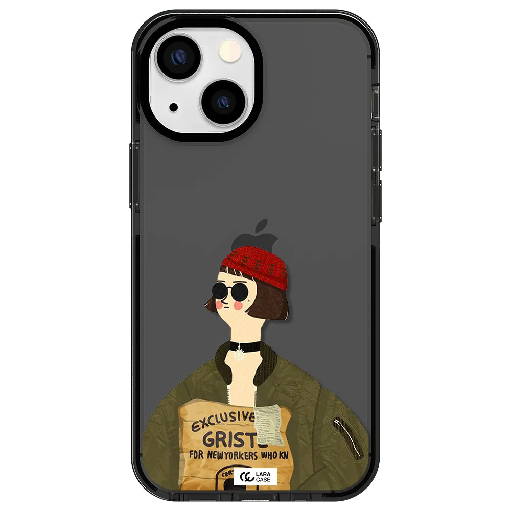 Mathilda Apple iPhone 15 impact Smoke Black Case