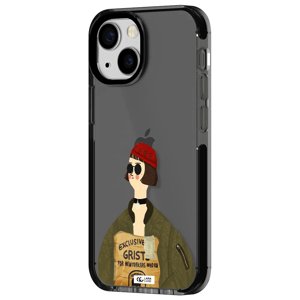 Mathilda Apple iPhone 15 impact Smoke Black Case