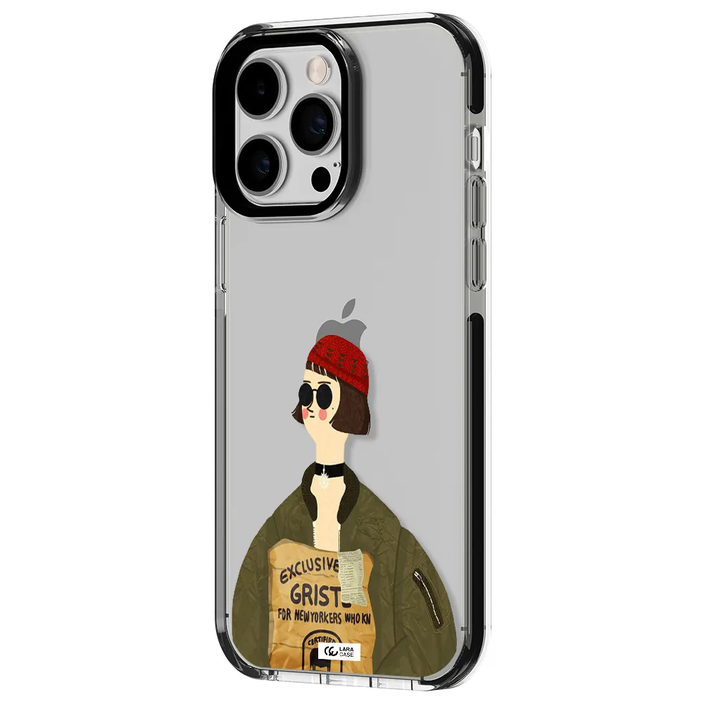 Mathilda Apple iPhone 15 Pro impact black border Case