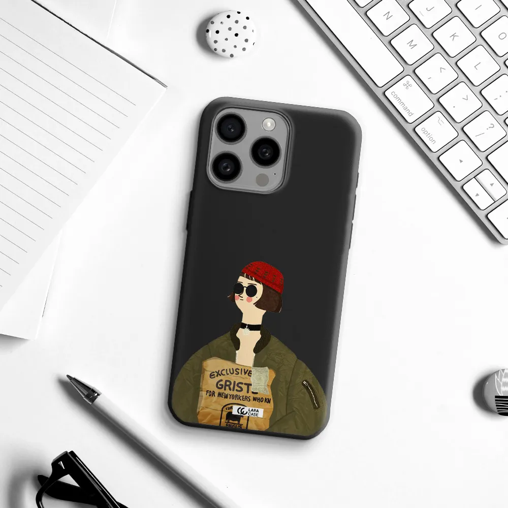 Mathilda Apple Iphone 15 Pro max Silicone black Case