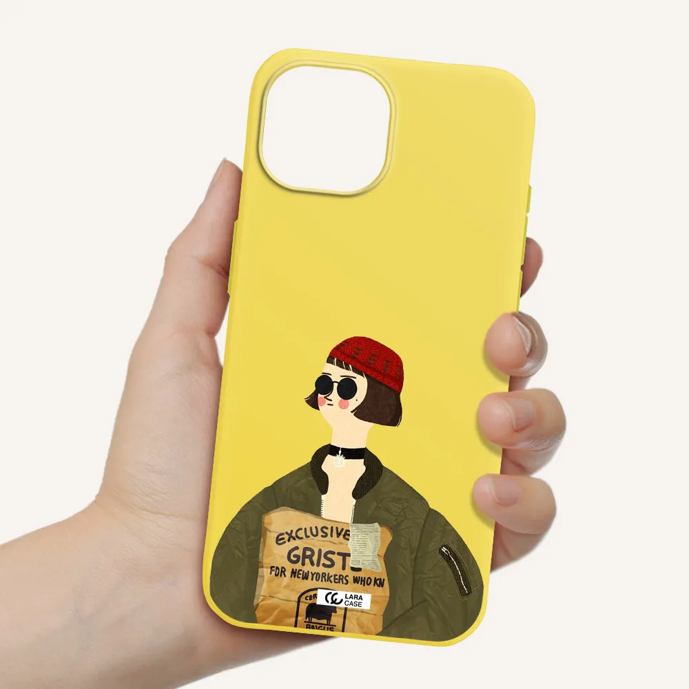Mathilda Apple iPhone 15 Silicone canary yellow Case