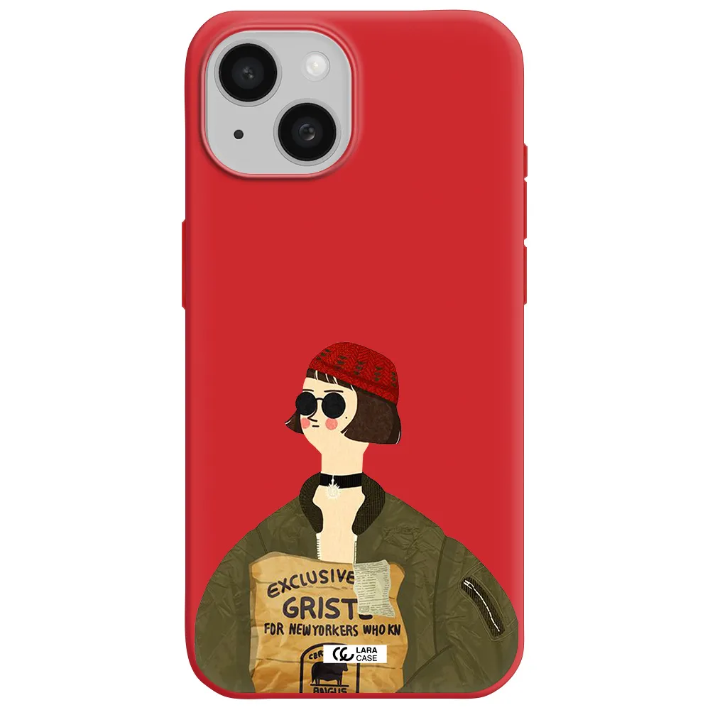 Mathilda Apple Iphone 15 Silicone Imperial Red Case