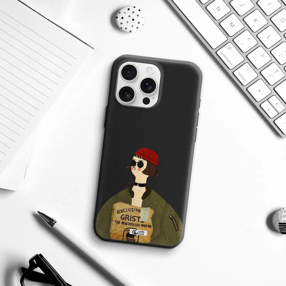 Mathilda Apple Iphone 16 Pro Max Silicone Black Case