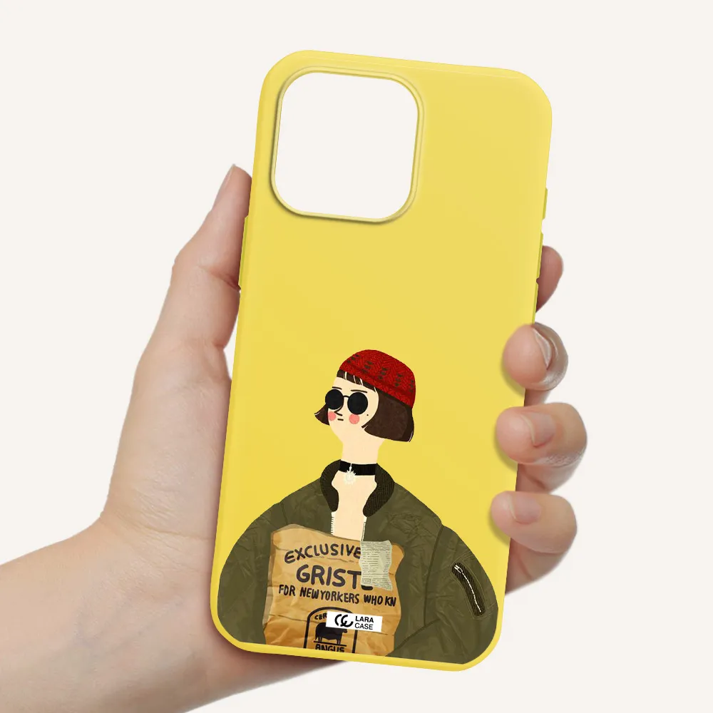 Mathilda Apple Iphone 16 Pro Max Silicone Canary Yellow Case