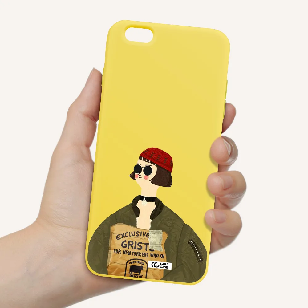 Mathilda Apple iPhone 6 s plus Silicone canary yellow Case
