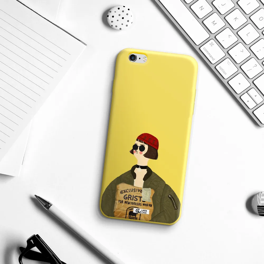 Mathilda Apple iPhone 6S Silicone canary yellow Case