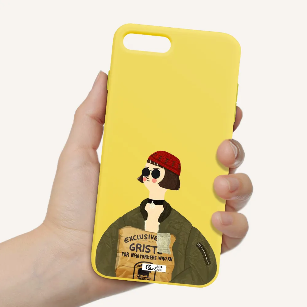 Mathilda Apple iPhone 7 plus Silicone canary yellow Case