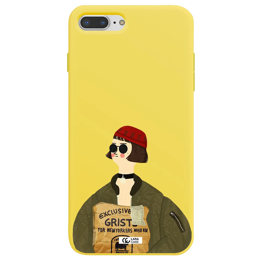 Mathilda Apple iPhone 8 plus Silicone canary yellow Case