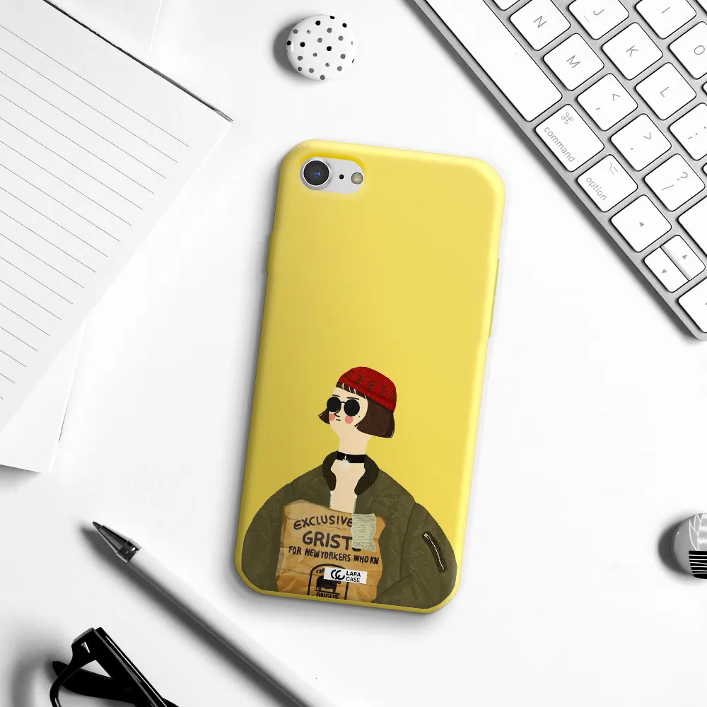 Mathilda Apple iPhone 8 Silicone canary yellow Case