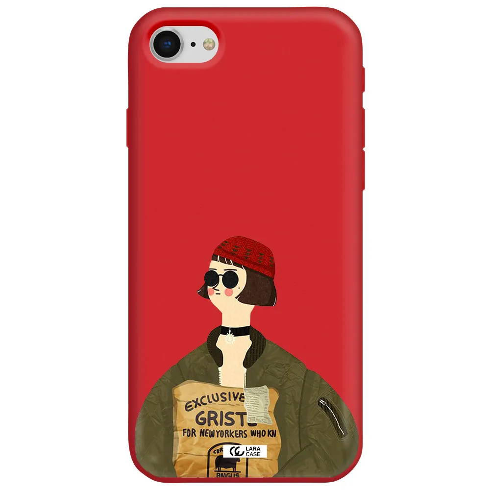 Mathilda Apple iPhone se 2020 Silicone Imperial Red Case