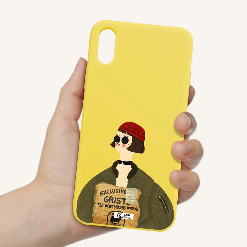 Mathilda Apple iPhone X Silicone canary yellow Case