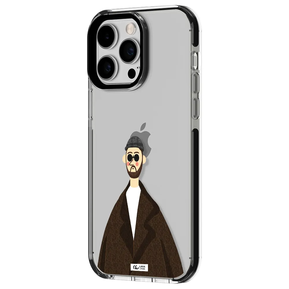 Leon Apple iPhone 15 Pro Max impact black border Case