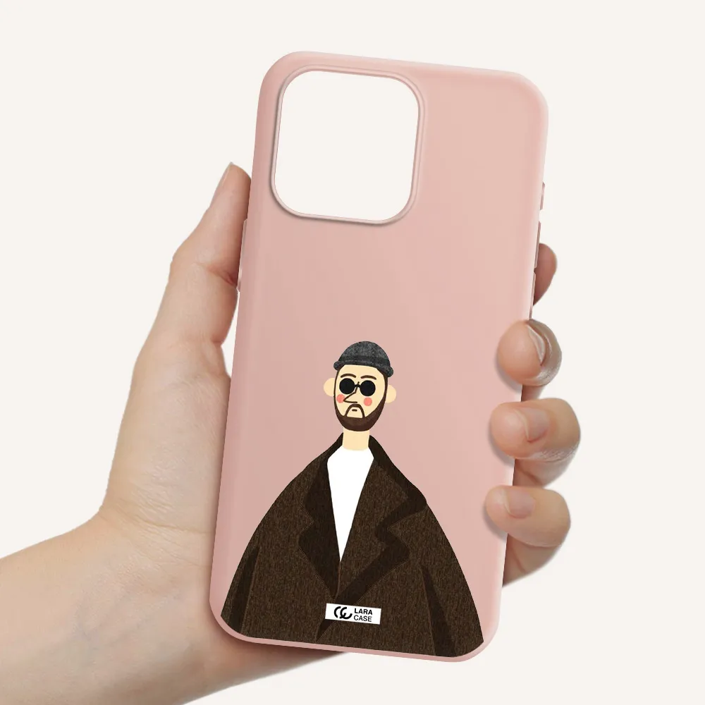 Leon Apple Iphone 15 Pro max Silicone pastel pink Case