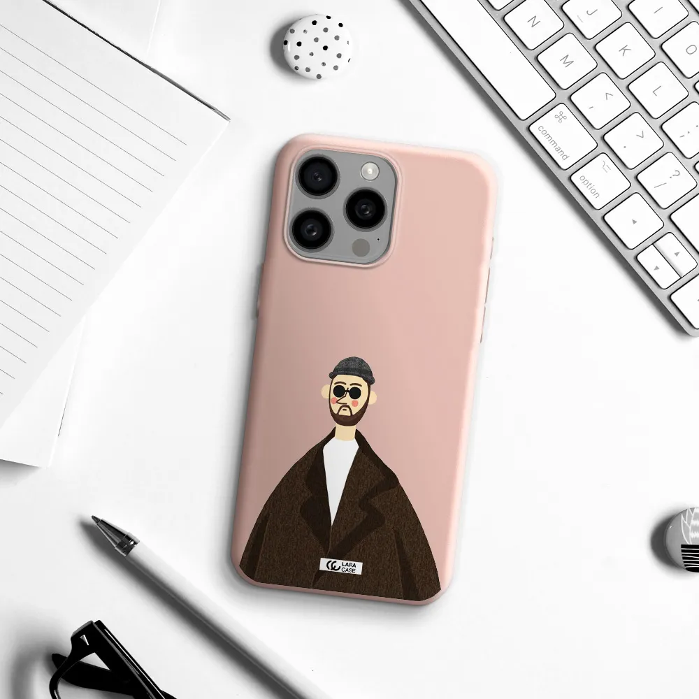 Leon Apple Iphone 15 Pro max Silicone pastel pink Case