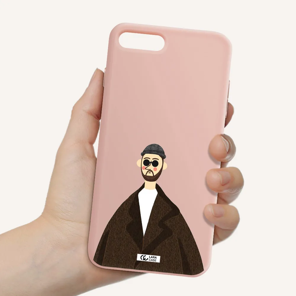 Leon Apple iPhone 7 plus Silicone pastel pink Case