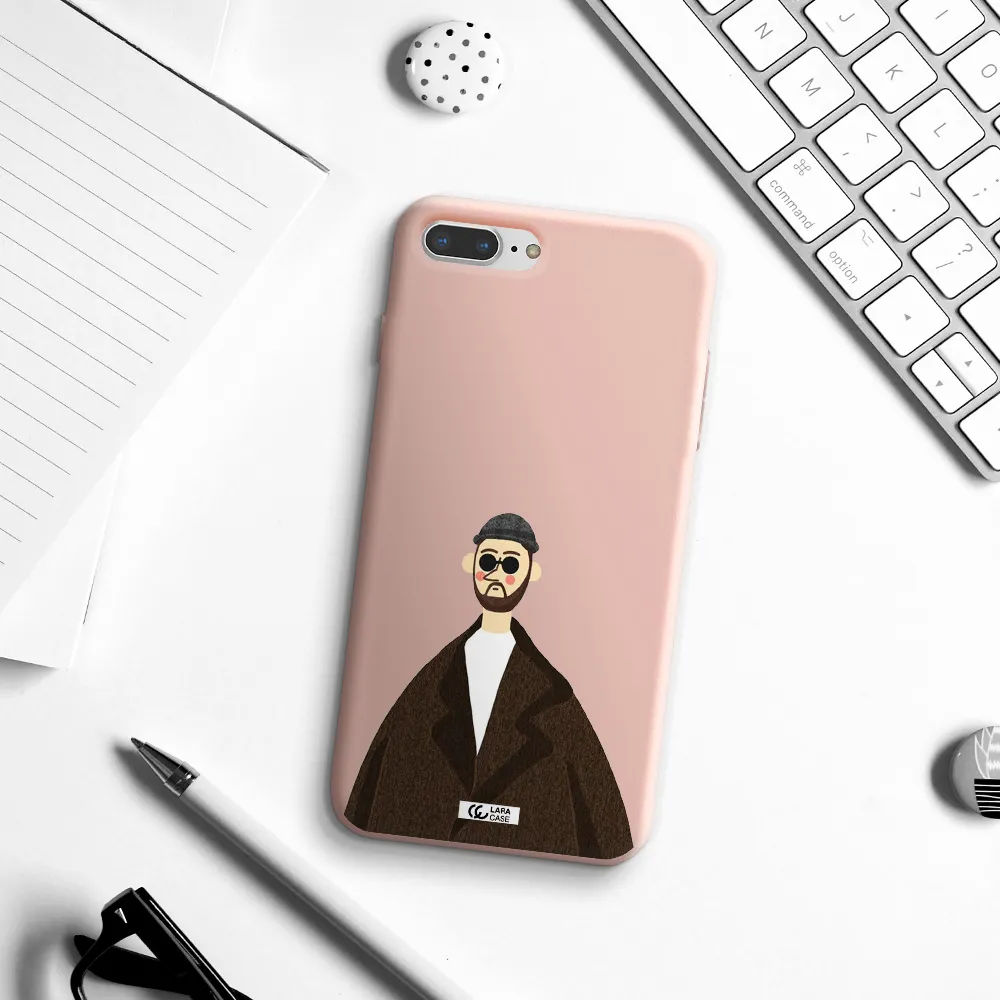 Leon Apple iPhone 7 plus Silicone pastel pink Case