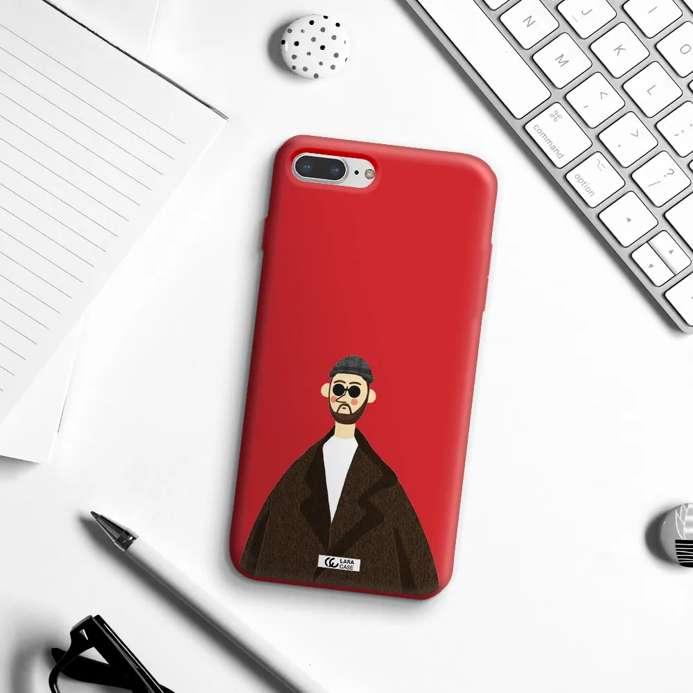 Leon Apple iPhone 8 plus Silicone Imperial Red Case