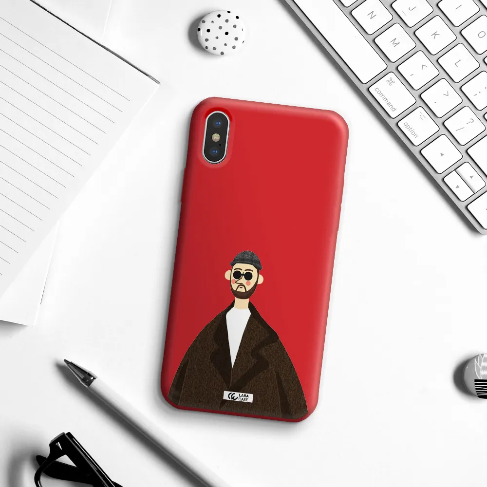Leon Apple iPhone X Silicone Imperial Red Case