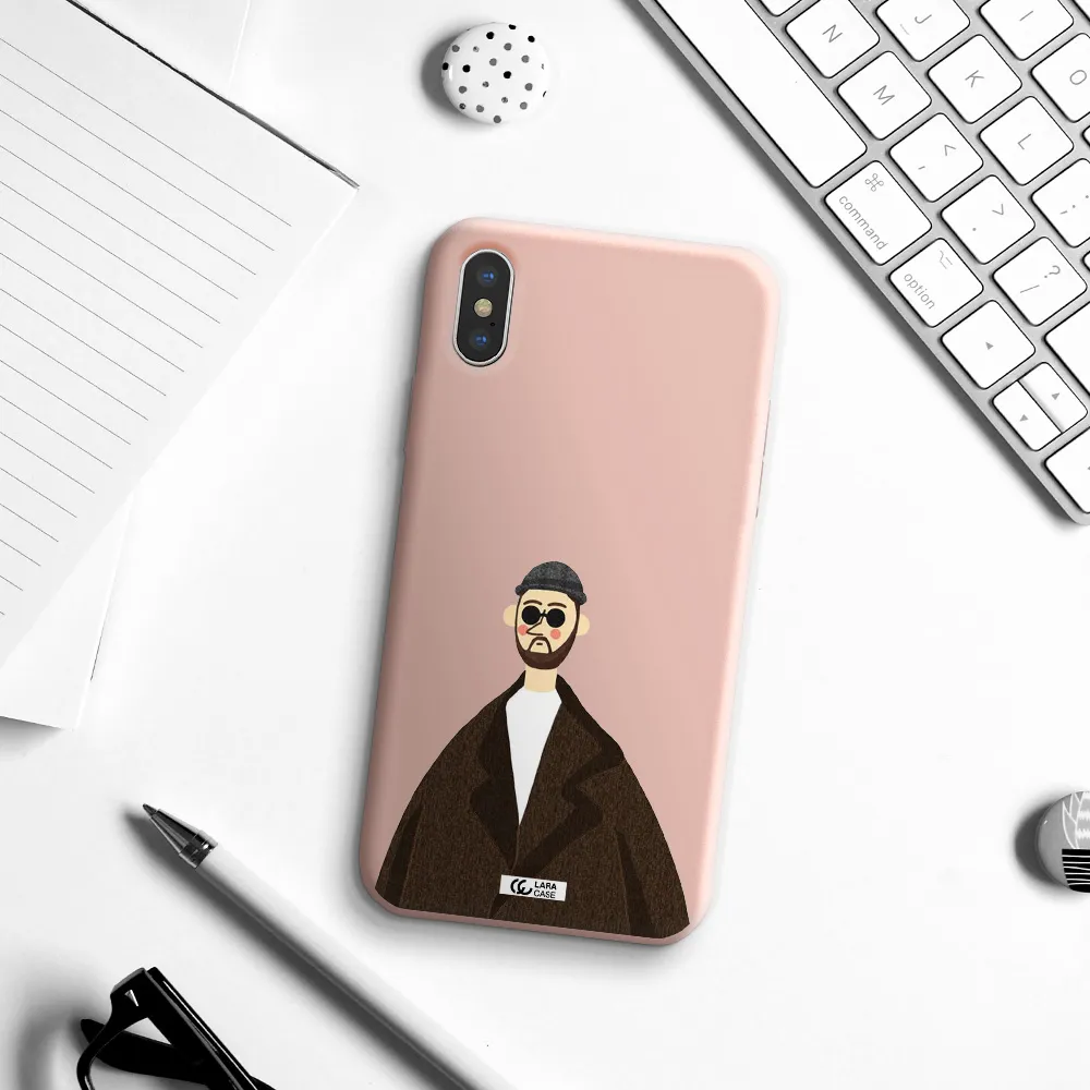 Leon Apple iPhone X Silicone pastel pink Case