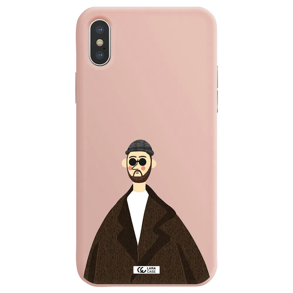 Leon Apple iPhone XS Silicone pastel pink Case