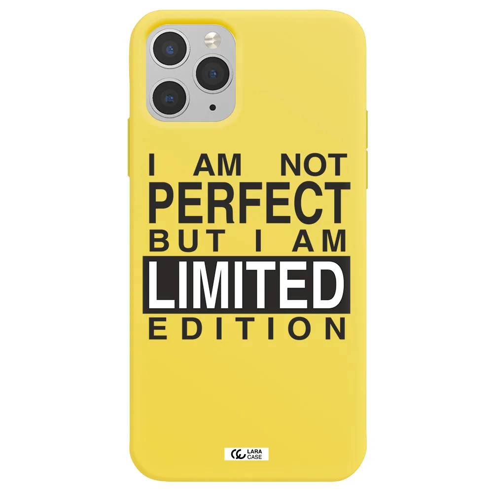 I Am Not Perfect Apple iPhone 11 pro max Silicone canary yellow Case